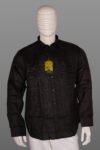 Vishwajanani Mens Black Full Sleeve Shirt