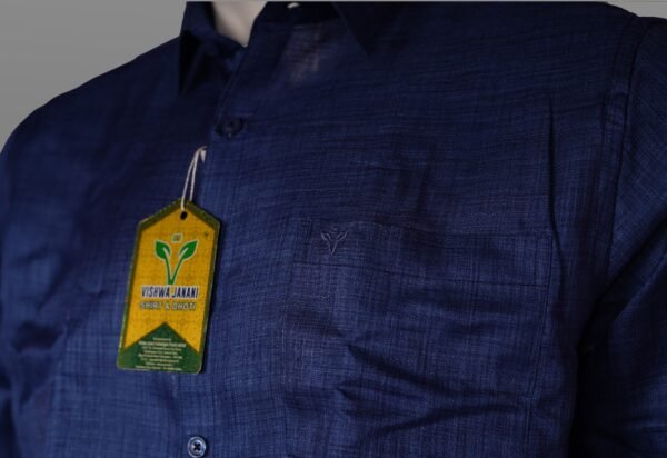Vishwajanani Mens Blue Full Sleeve Shirt