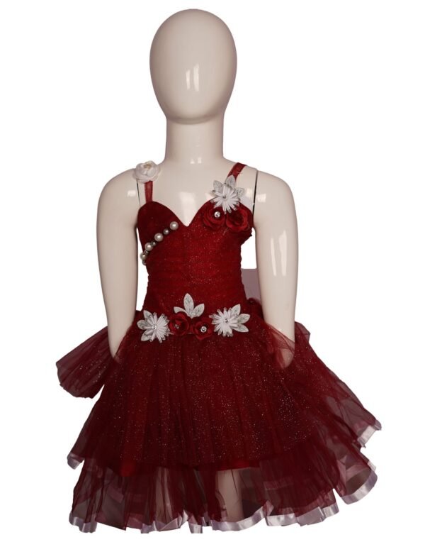 VishwaJanani Bulgarian Rose-Colored Frock