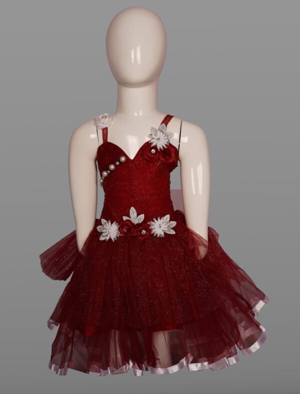 VishwaJanani Bulgarian Rose-Colored Frock
