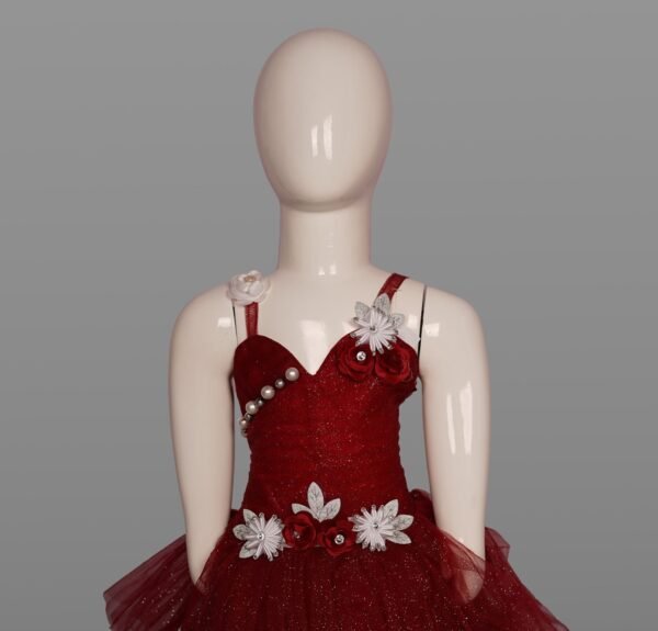 VishwaJanani Bulgarian Rose-Colored Frock