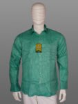 Vishwajanani Mens Green Full Sleeve Shirt