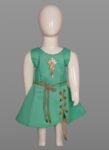Vishwajanani Elegant Bay Leaf Kids Frock