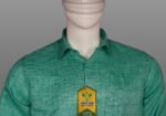 Vishwajanani Mens Green Full Sleeve Shirt