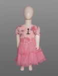 VishwaJanani Pink Rose Kids Frock