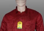 Vishwajanani Mens Red Full Sleeve Shirt