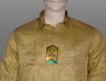 Vishwajanani Mens Yellow Full Sleeve Shirt