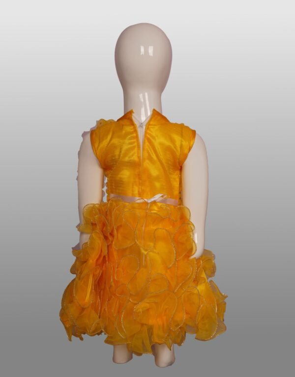 Vishwajanani Radiant Golden Bell Kids Frock