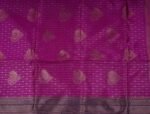 VISHWA JANANI Handloom Saree for Women, Purple Banarasi Silk Saree with Zari Weaving