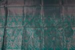 VISHWA JANANI Handloom Silk Saree, Magenta and Teal Green, Geometric Pattern