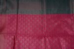 VISHWA JANANI Handloom Silk Saree, Magenta and Teal Green, Geometric Pattern