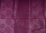 VISHWA JANANI Handloom Silk Saree with Teal and Purple Floral Motifs