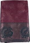 VISHWA JANANI Maroon and Green Floral Printed Saree for Women