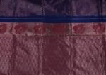 VISHWA JANANI Silk Saree with Paisley Prints, Two-Tone Navy Blue and Maroon