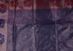VISHWA JANANI Silk Saree with Paisley Prints, Two-Tone Navy Blue and Maroon